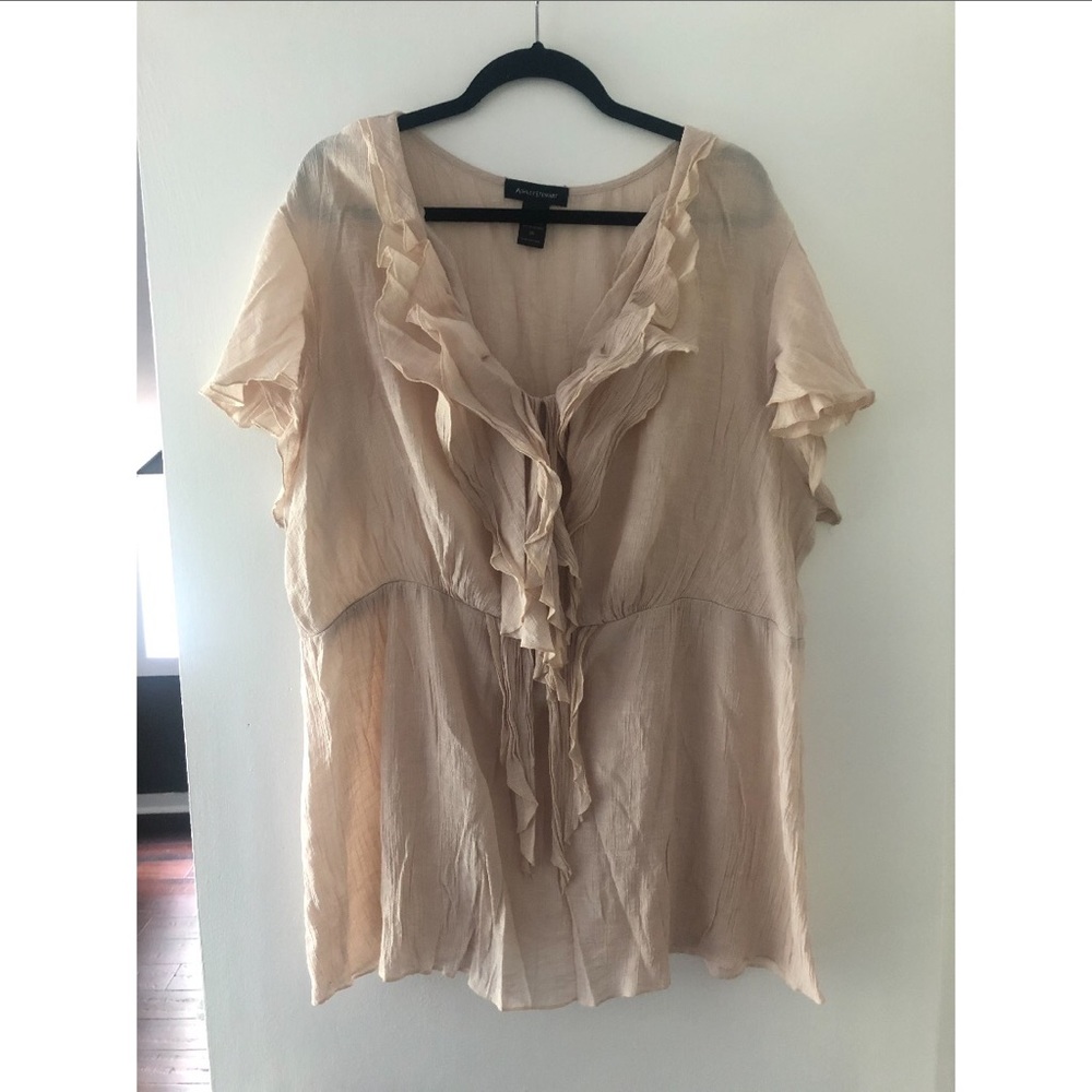 Ashley Stewart Ruffle Blouse - Plus Size 26